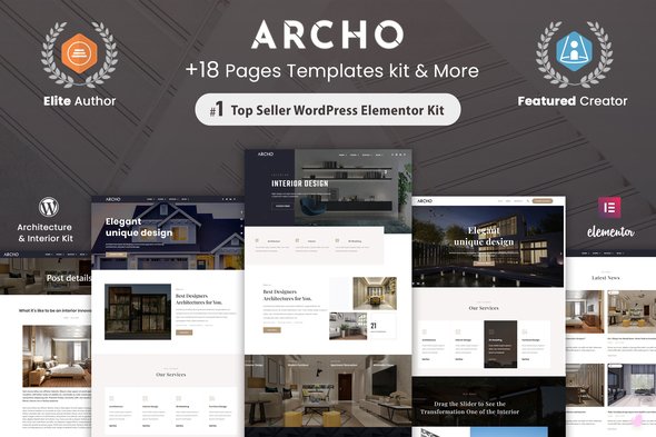 Archo – Kit de modelo Elementor de arquitetura e interiores